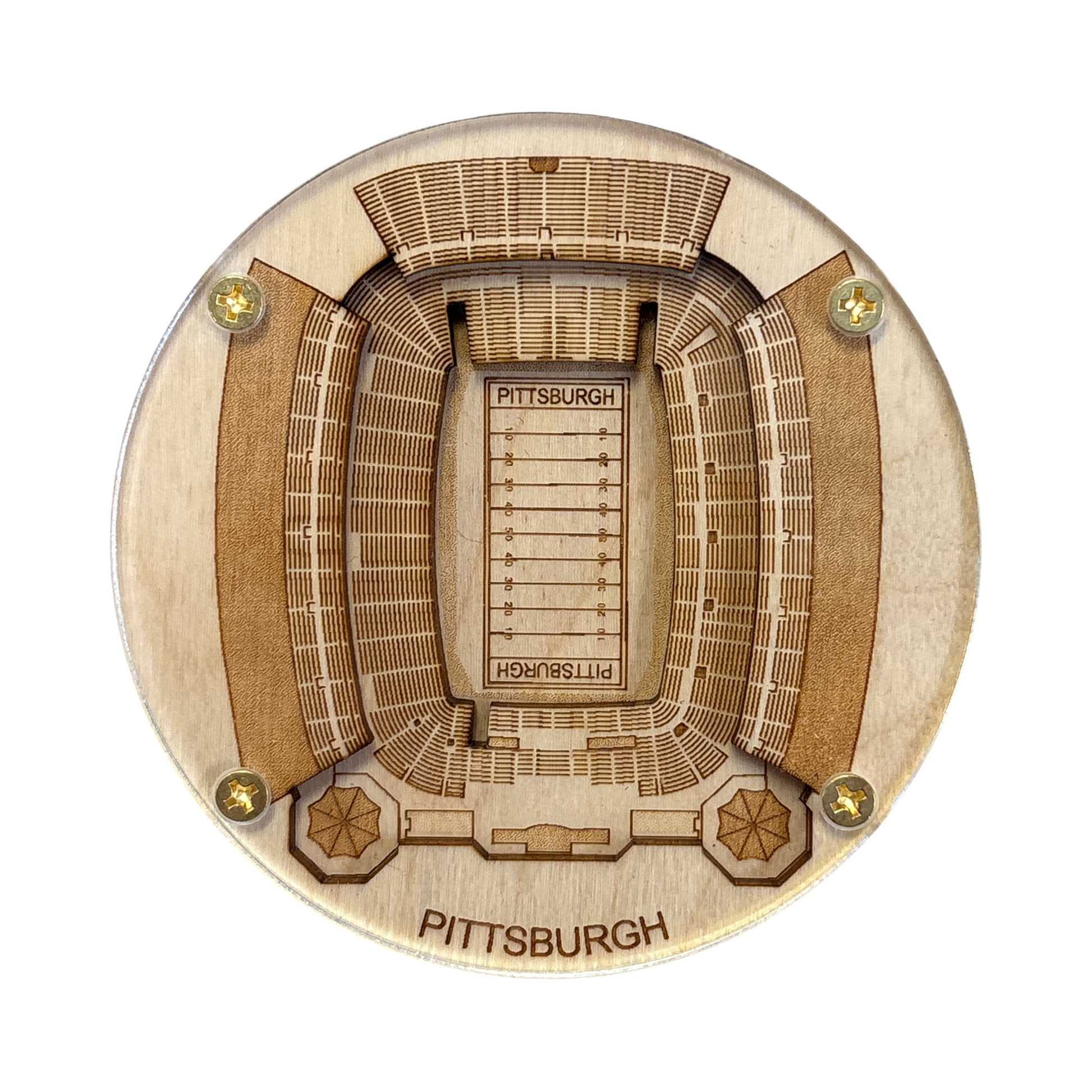 Pittsburgh, Pennsylvania Coaster Art (Acrisure Stadium Heinz Field)