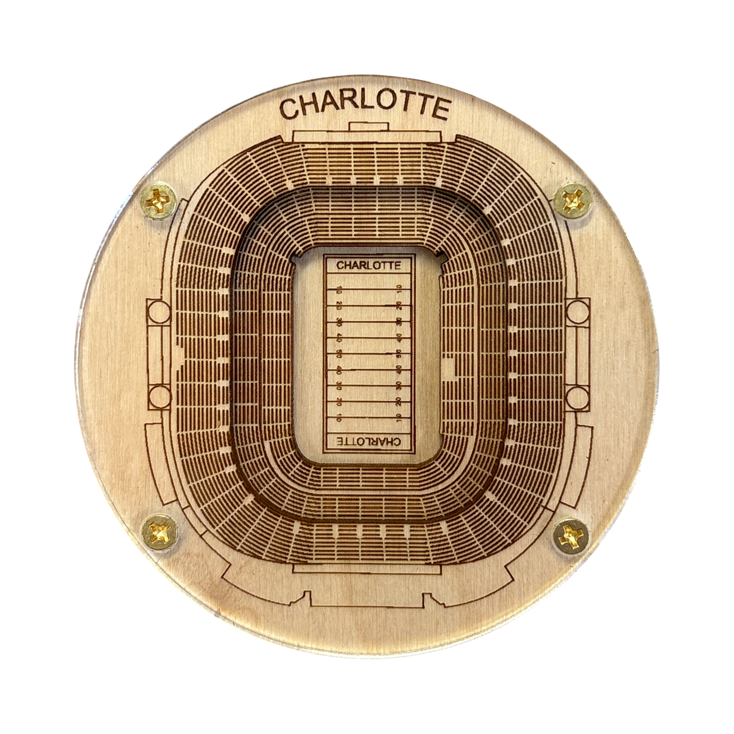 Charlotte, North Carolina Coaster Art (Bank of America Stadium)