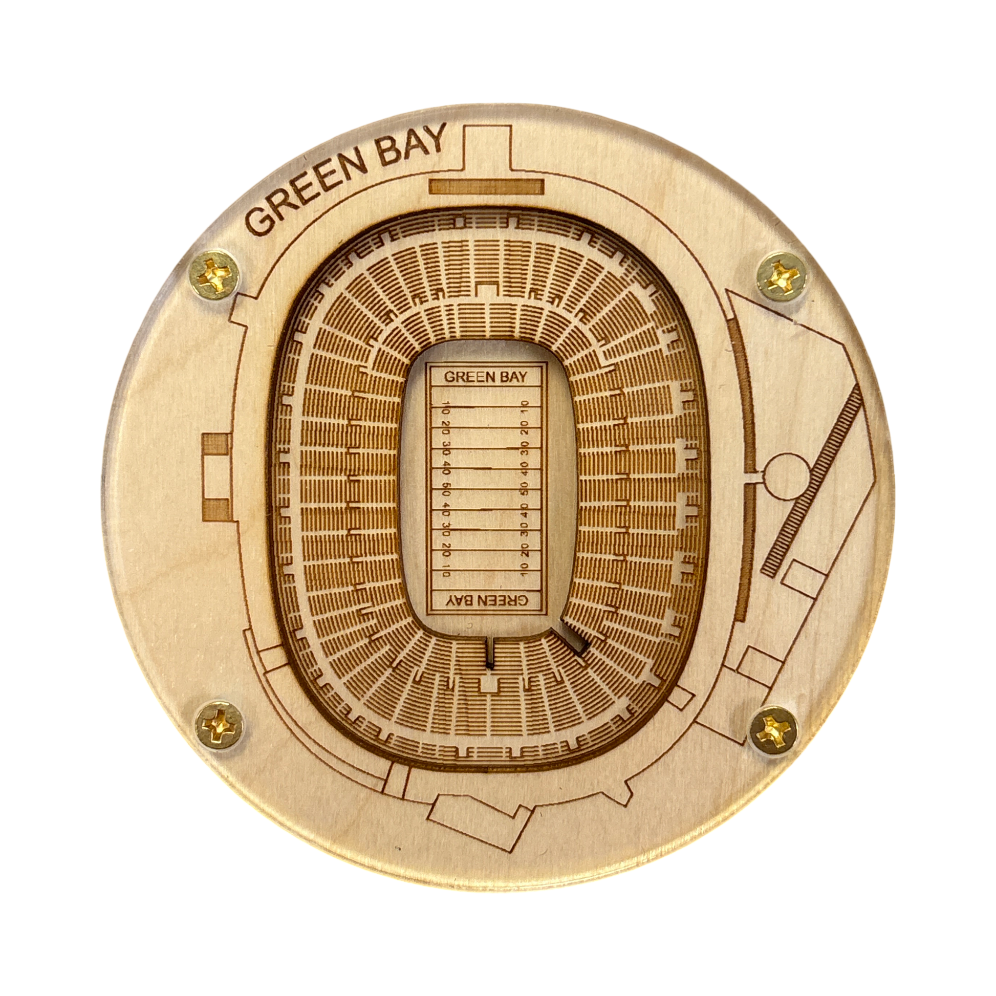 Green Bay, Wisconsin Coaster Art (Lambeau Field)