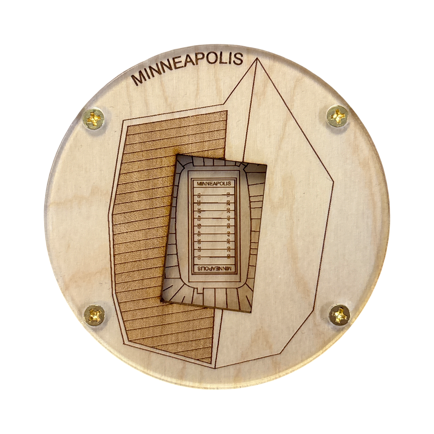 Minneapolis, Minnesota Coaster Art (U.S. Bank Stadium)