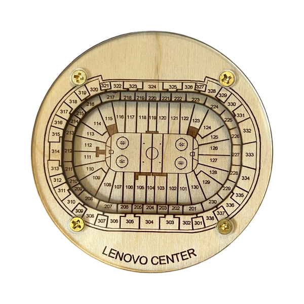 Raleigh, North Carolina Coaster Art (Lenovo Center - Hockey)