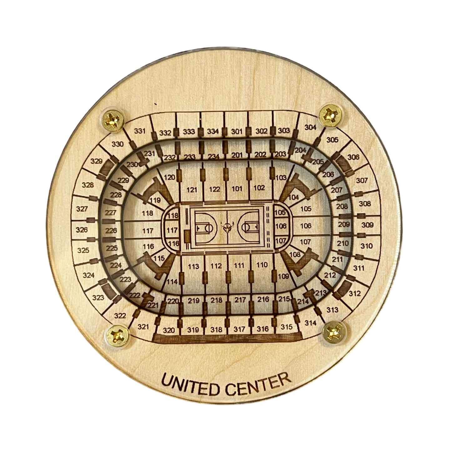 Chicago, Illinois Coaster Art (United Center - Basketball)