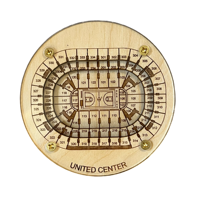 Chicago, Illinois Coaster Art (United Center - Basketball)