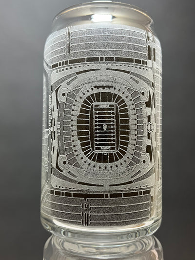 Kansas City, Missouri Pint Glass Art (Kauffman and Arrowhead Stadiums)