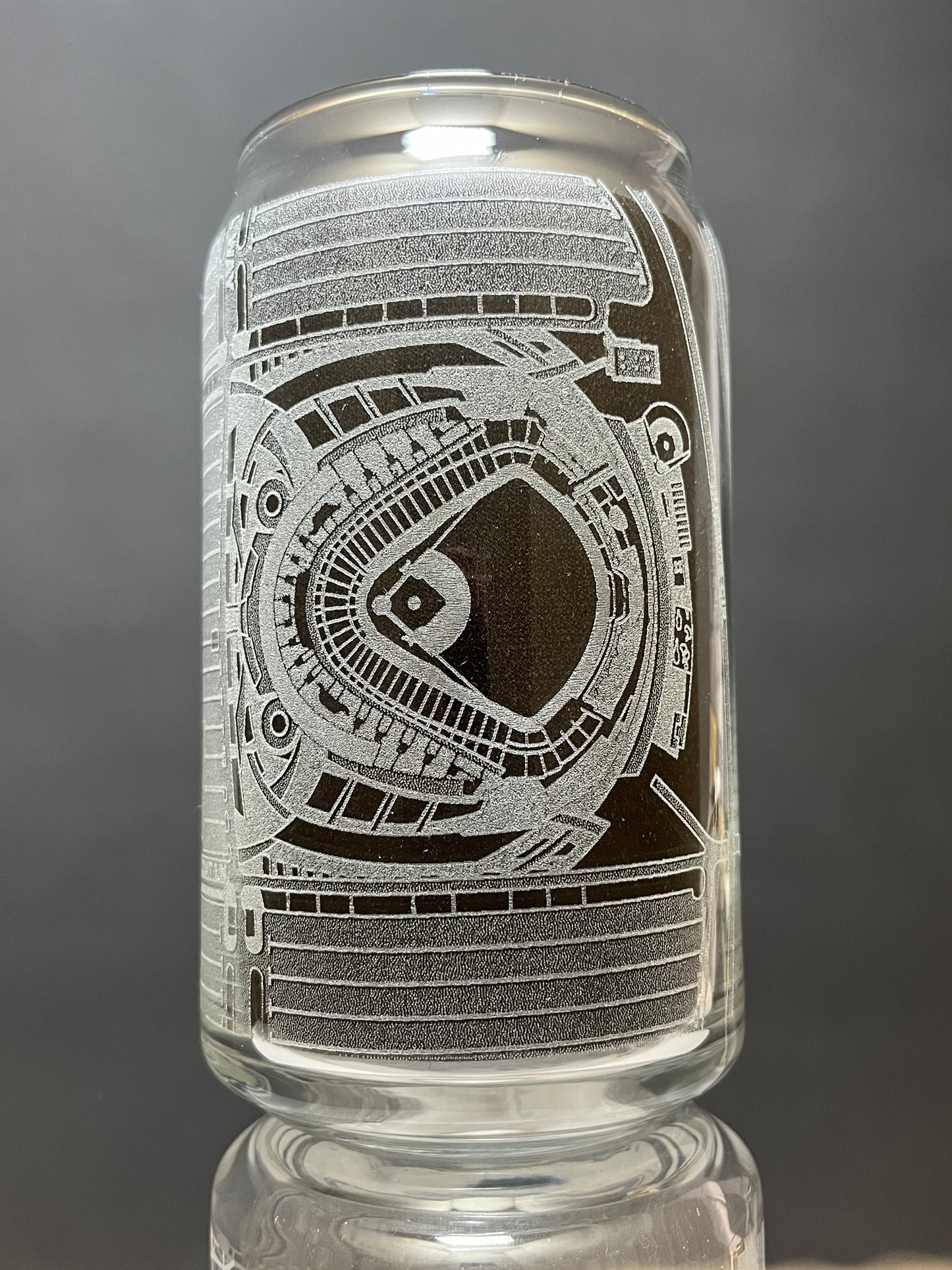 Kansas City, Missouri Pint Glass Art (Kauffman and Arrowhead Stadiums)