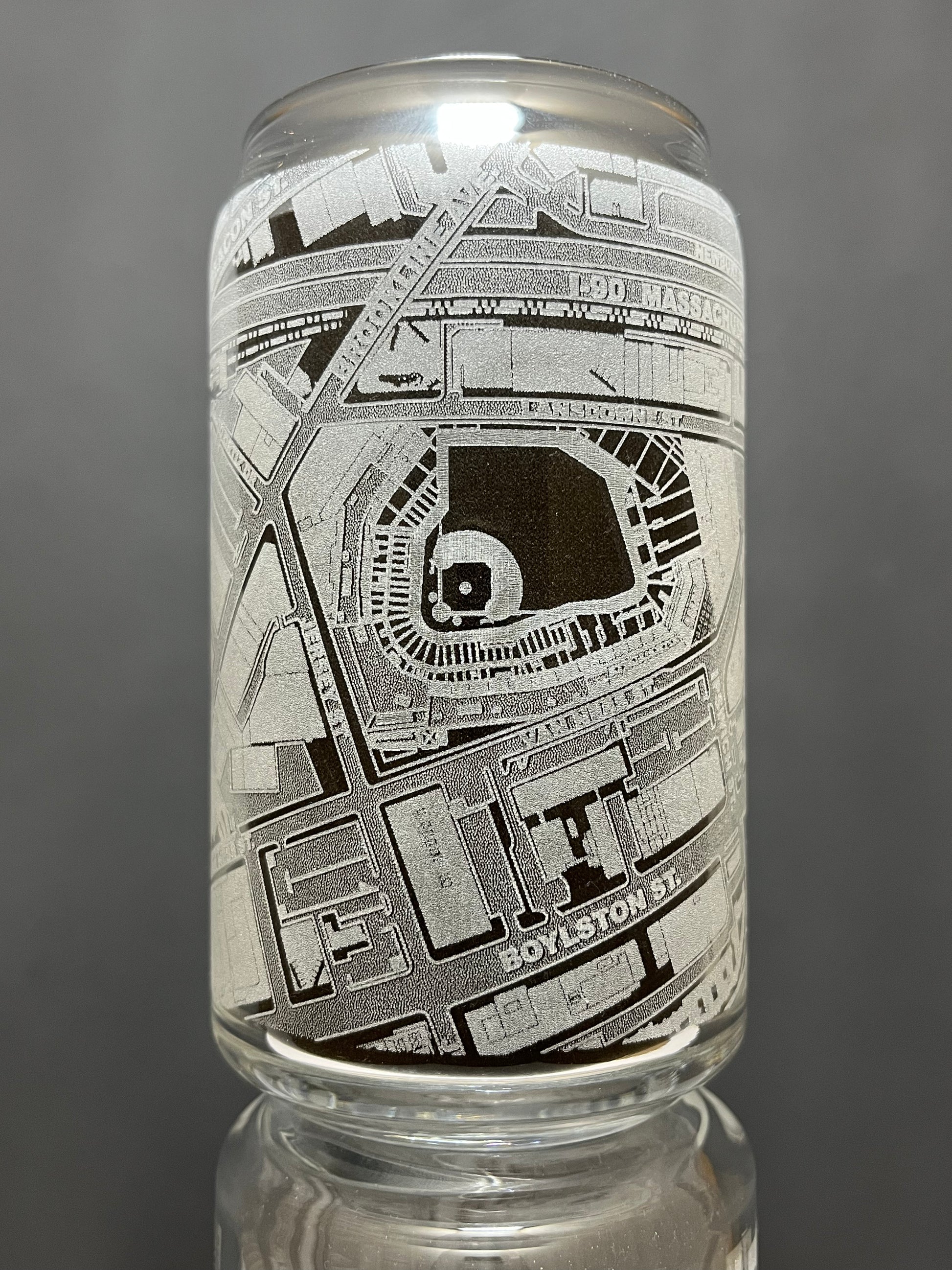 Boston, Massachusetts Pint Glass Art (Fenway Park)