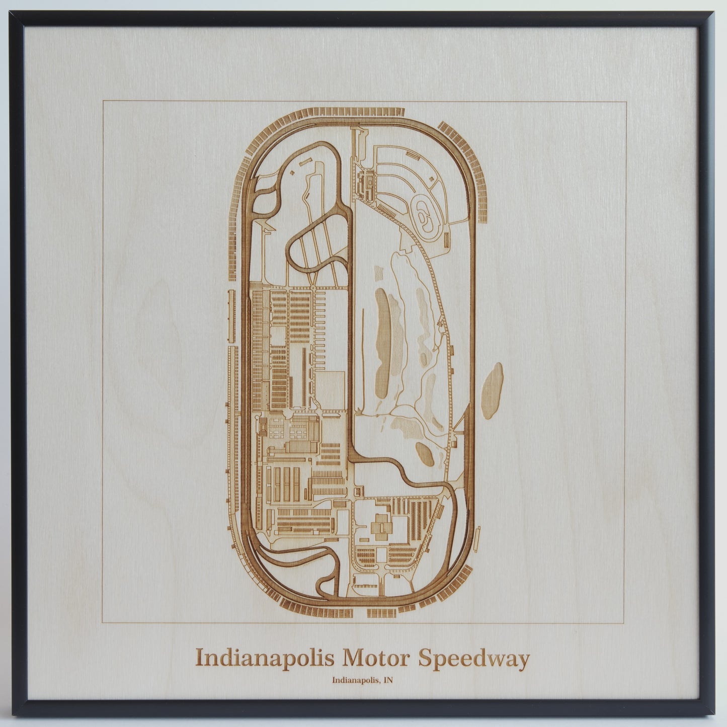 Indianapolis, Indiana Art City Map (Indianapolis Motor Speedway)