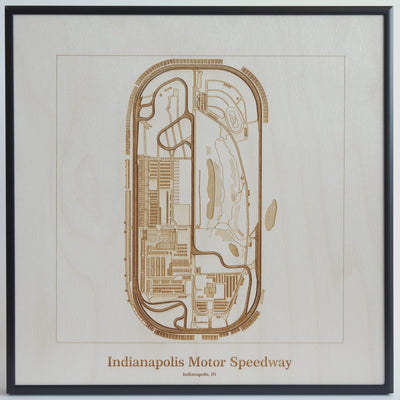 Indianapolis, Indiana Art City Map (Indianapolis Motor Speedway)