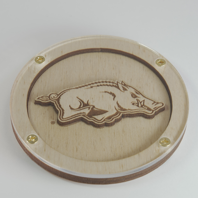 Arkansas Razorbacks Logo Coaster