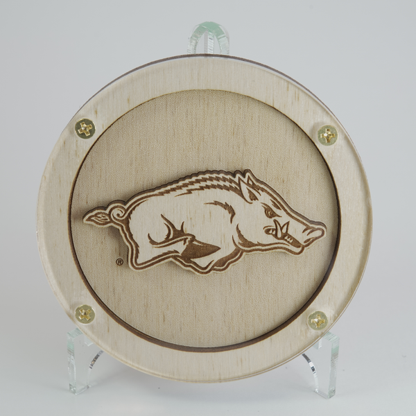 Arkansas Razorbacks Logo Coaster
