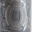 Black tumbler with detailed map design on a white background
