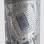 Black tumbler with detailed map design on a white background