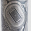 Black tumbler with detailed map design on a white background
