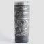 Black tumbler with detailed map design on a white background