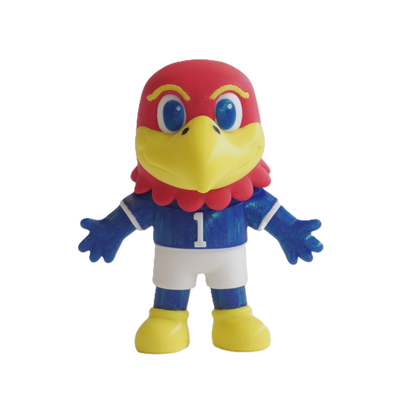 University of Kansas Mascot - Big Jay Refrigerator Magnet