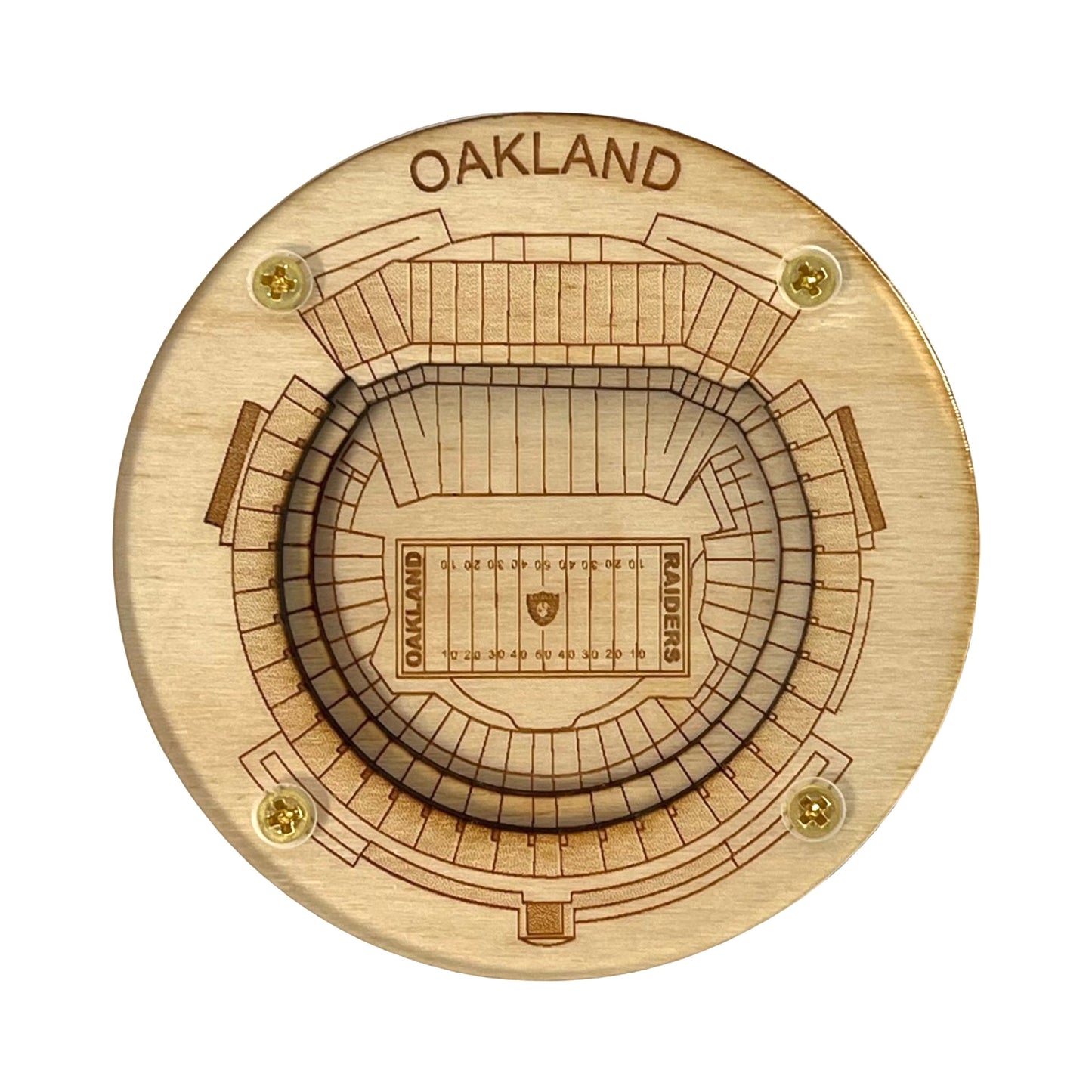 Oakland, California Coaster Art (Oakland-Alameda County Coliseum - Old Raiders)