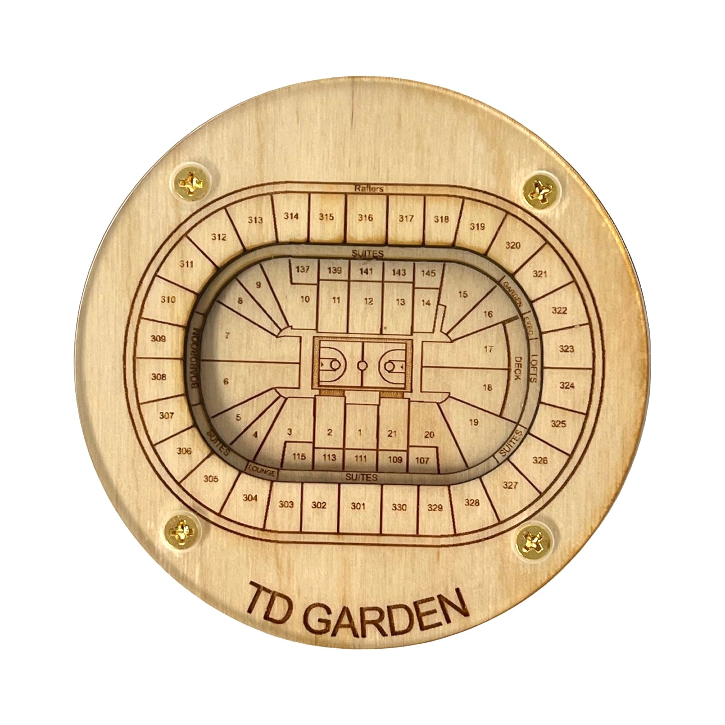Boston, Massachusetts Coaster Art (TD Garden - Basketball)