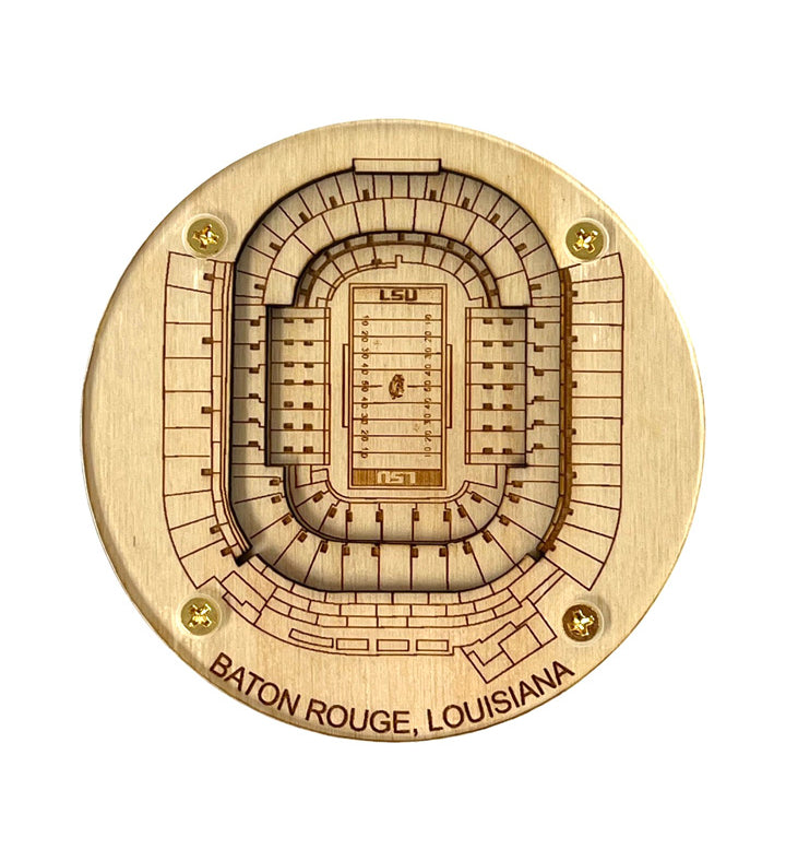 Baton Rouge, Louisiana Coaster Art (Tiger Stadium)