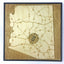 Tempe, Arizona Wall Art State Map (Sun Devil Stadium)
