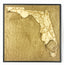 Miami, Florida Wall Art State Map (Hard Rock Stadium - Dolphins)
