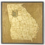 Atlanta, Georgia Wall Art State Map (Bobby Dodd Stadium)