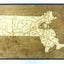 Boston, Massachusetts Wall Art State Map (Fenway Park)