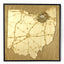 Cleveland, Ohio Wall Art State Map (Progressive Field)