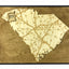 Clemson, South Carolina Wall Art State Map (Memorial Stadium)