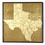 Dallas, Texas Wall Art State Map (AT&T Stadium)