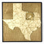 Arlington, Texas Wall Art State Map (Globe Life Park in Arlington)