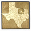 Arlington, Texas Wall Art State Map (Globe Life Park in Arlington)