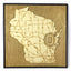Green Bay, Wisconsin Wall Art State Map (Lambeau Field)