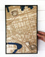 Cleveland, Ohio Wall Art City Map (Cleveland Browns Stadium, Progressive Field, & Rocket Mortgage Field House)