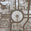 Lubbock, Texas Wall Art City Map (Jones AT&T Stadium)