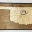 Stillwater, Oklahoma Wall Art State Map (Boone Pickens Stadium)