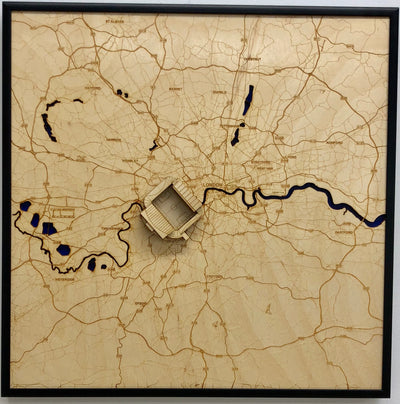 London, England Wall Art City Map (Stamford Bridge Stadium)