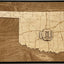 Norman, Oklahoma Wall Art State Map (Gaylord Family - Oklahoma Memorial Stadium)