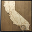 San Diego, California Wall Art State Map (Petco Park)